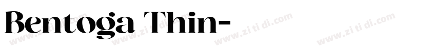 Bentoga Thin字体转换